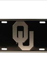 Jenkins OU Silver/Black Tin License Plate