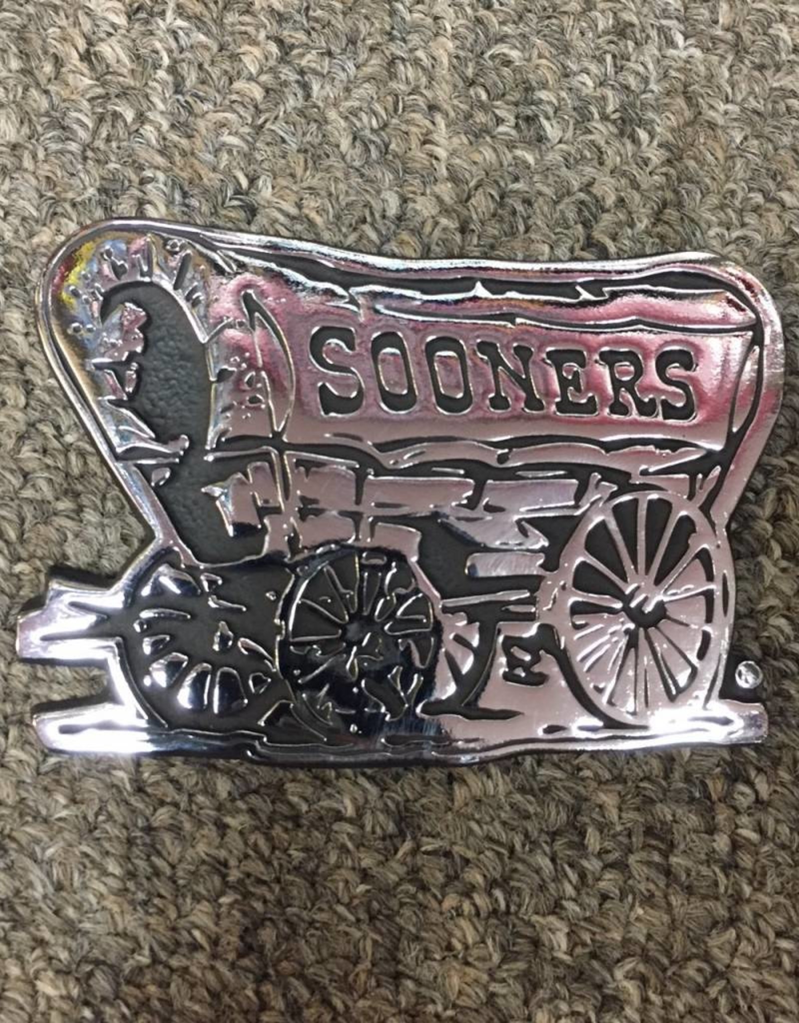 Sooner Schooner Black & Chrome Auto Emblem - Balfour of Norman