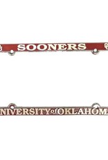 Jag Sooners/The University of Oklahoma Raised Letters White/Crimson License Frame