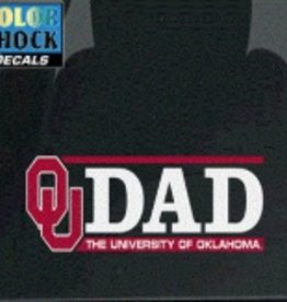 Color Shock OU Dad Horizontal Auto Decal 2.1"x6.5"