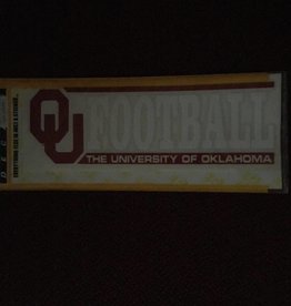 Color Shock OU Football Bar Design Auto Decal 2.25"x6"