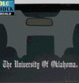 Color Shock The University Of Oklahoma Old English White Auto Decal 1.5"x15.5"