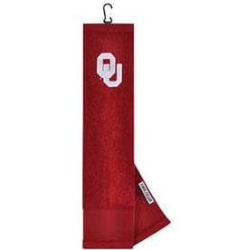 Team Effort OU Embroidered Crimson Golf Towel