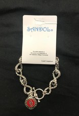 Sandol Sandol OU Link Silvertone Bracelet