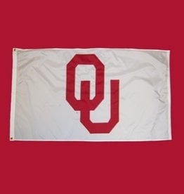 Sewing Concepts OU White 3'x5' Applique Flag (D)