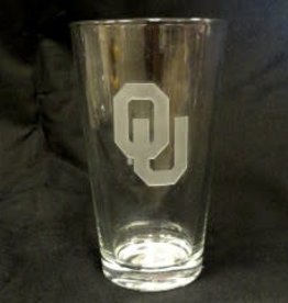 Campus Crystal OU Etched Pint Glass