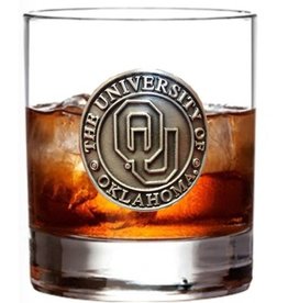 RFSJ OU Pewter Medallion 14oz Whiskey Glass