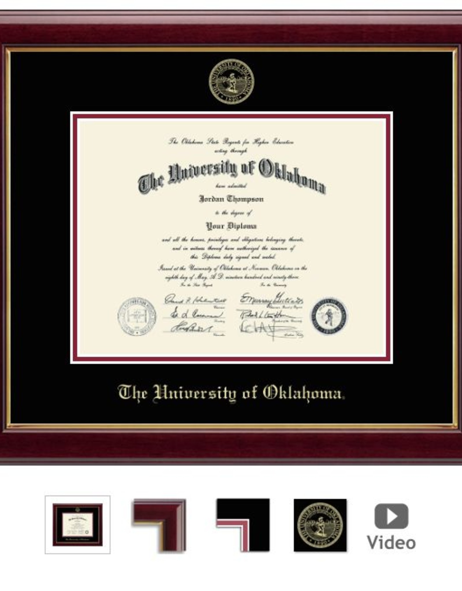 Church Hill Bachelor's/Master's Church Hill Embossed Gallery Diploma Frame