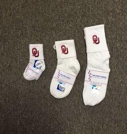 Two Feet Ahead OU White Anklet Sock