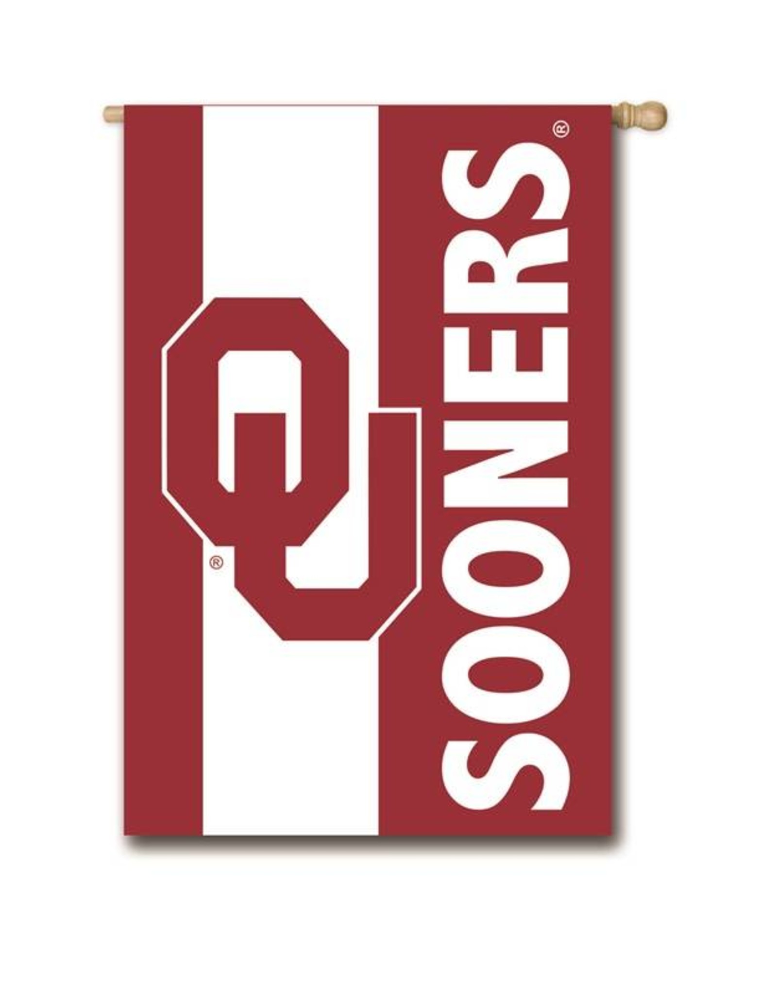 Team Sports America Appliqued OU Sooners Embellished Two-sided Banner (28"x44")