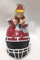 Team Sports America Elf Painting Football Helmet Resin Ornament