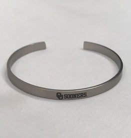 LXG LXG Silver-Tone Bangle Bracelet OU Sooners