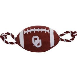 Pets First Nylon Football With Rope Toy
