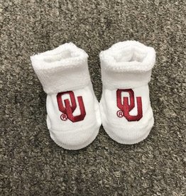 Two Feet Ahead Newborn White OU Booties