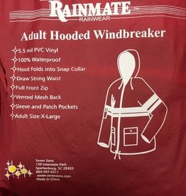 Seven Sons OU Crimson/White Adult Hooded Windbreaker 5.5mil PVC Vinyl