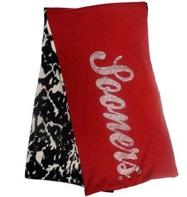 Gameday Couture Gameday Couture Crimson Sooners Glitter/Black & White Animal Print