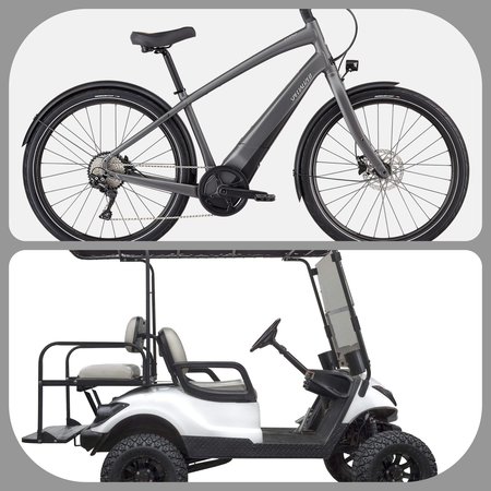 Golf Cart or Electric-Assist Bicycle...