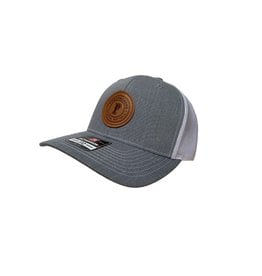 Leather Patch Snapback (Charcoal/White)