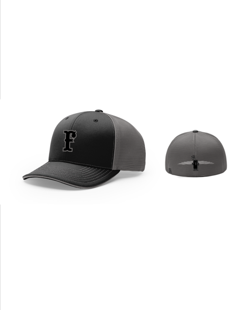 Pacific Headwear FC Trucker Fitted Hat (Black/Charcoal)