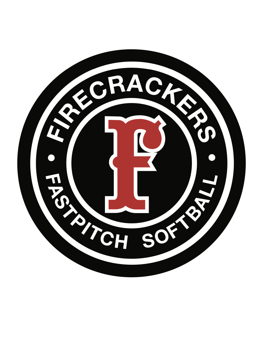 FC Round Decal BLACK - Firecracker Softball Gear