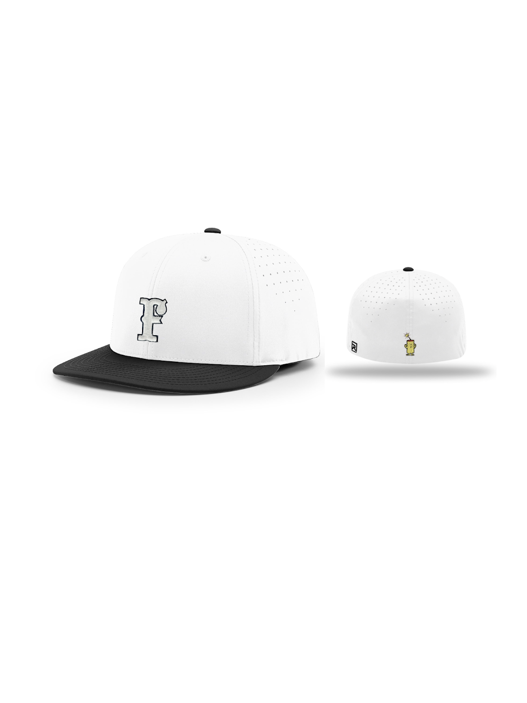 FC R-FLEX Hat (White/Black) - Firecracker Gear Softball