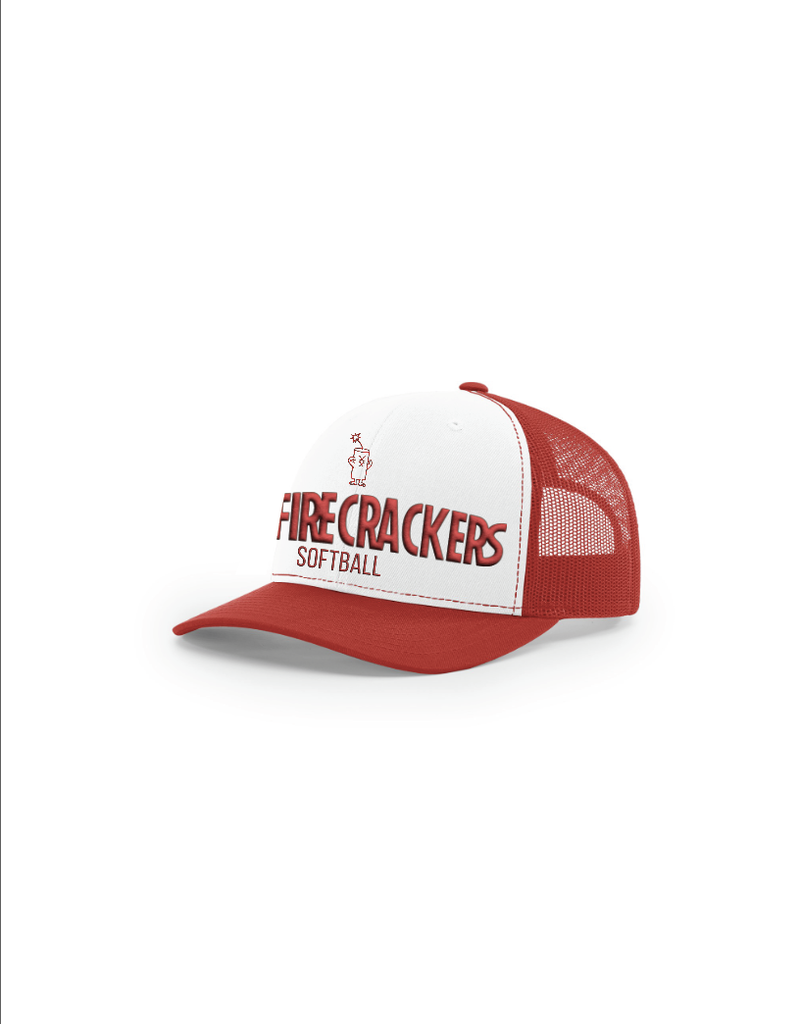FC Trucker Snapback (White/Red Words)