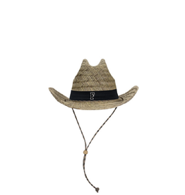 Straw Cowboy Hat (Black)