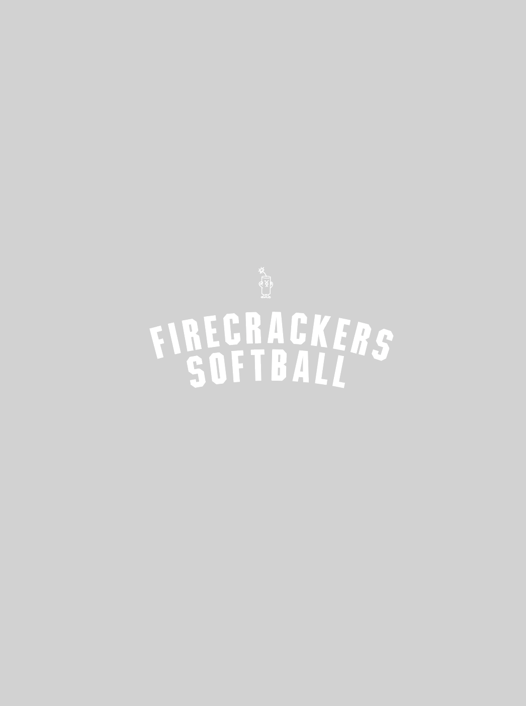 Firecracker Softball Decal WHITE