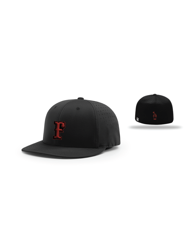 FC R-FLEX Hat (Black/Red F) - Firecracker Softball Gear