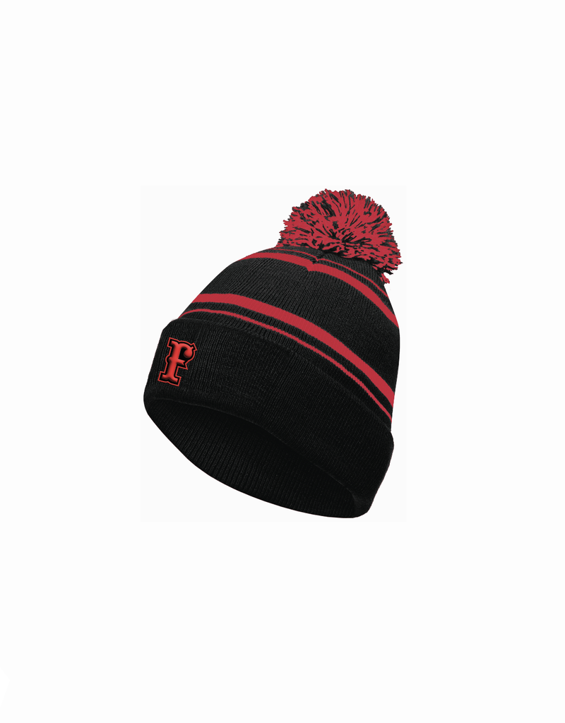 4imprint Pom Beanie Black/Red