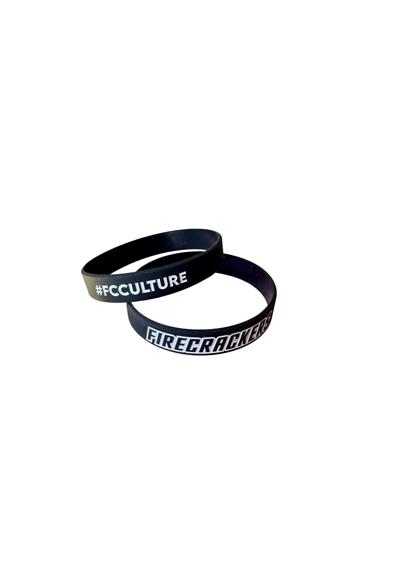 Bracelet Silicone Rangers FC Noir Avec Incrustation Argent - Officiel TM-01371