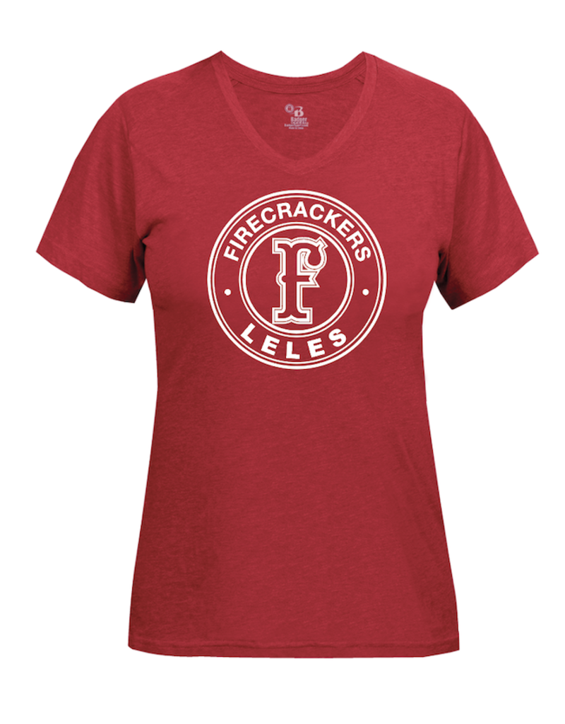 Badger LELES Custom Ladies V-neck Shirt CIRCLE