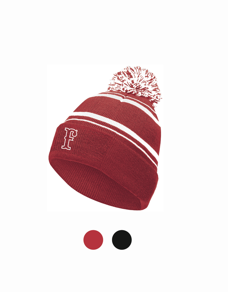 Pom Beanie Red/White
