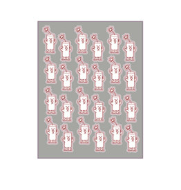 Firecracker Dude Sticker Sheet White/Red