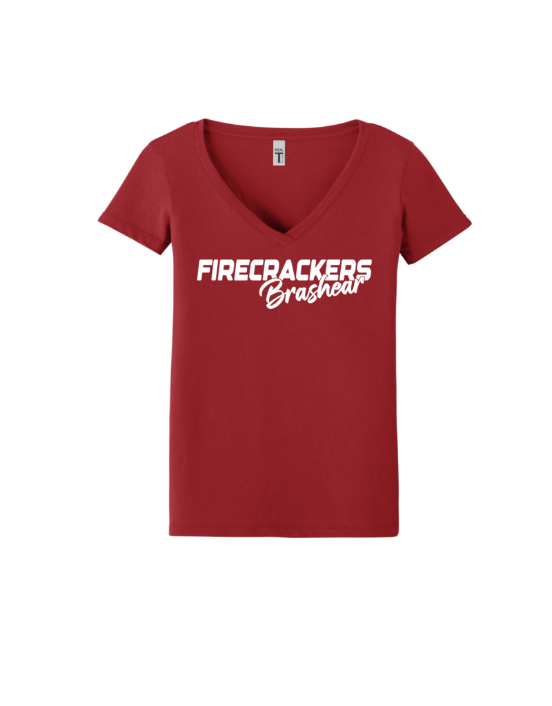 Badger BRASHEAR Custom Ladies V-neck Shirt SCRIPT