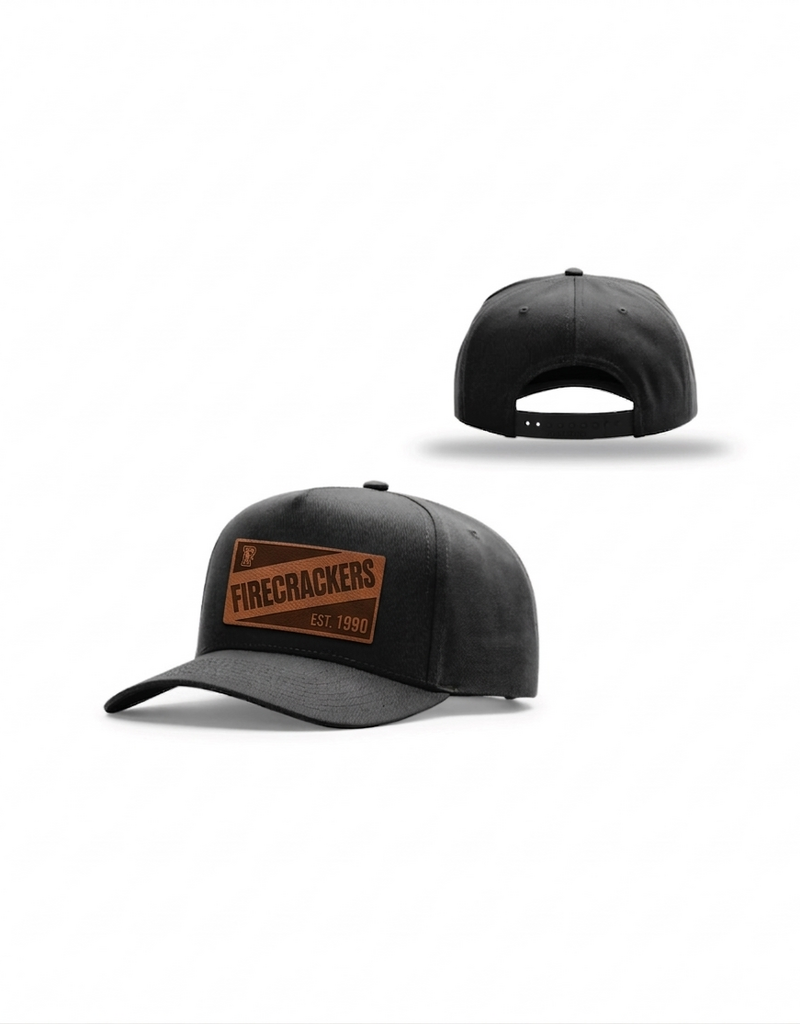 Leather Patch Snapback-323