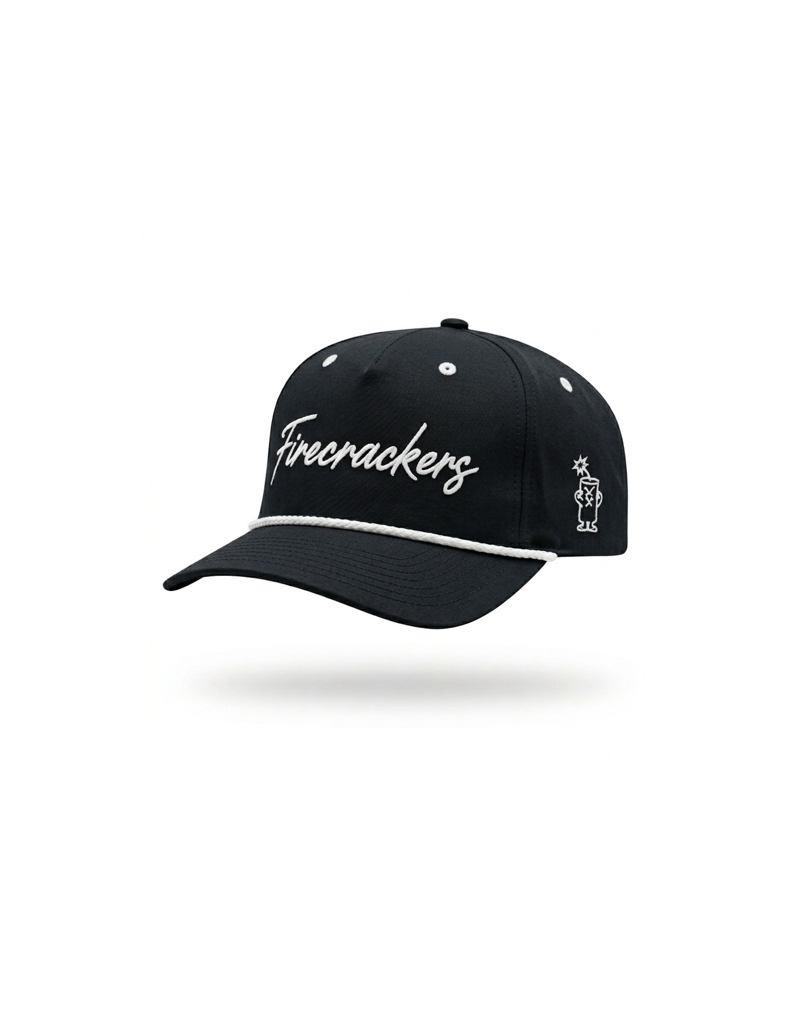 FC Script Rope Hat Black - Firecracker Softball Gear