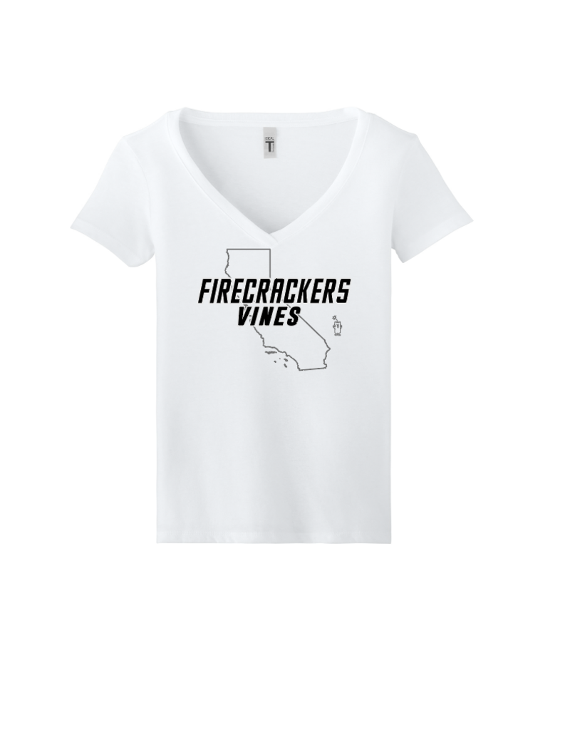 VINES Custom Ladies V-neck Shirt STATE