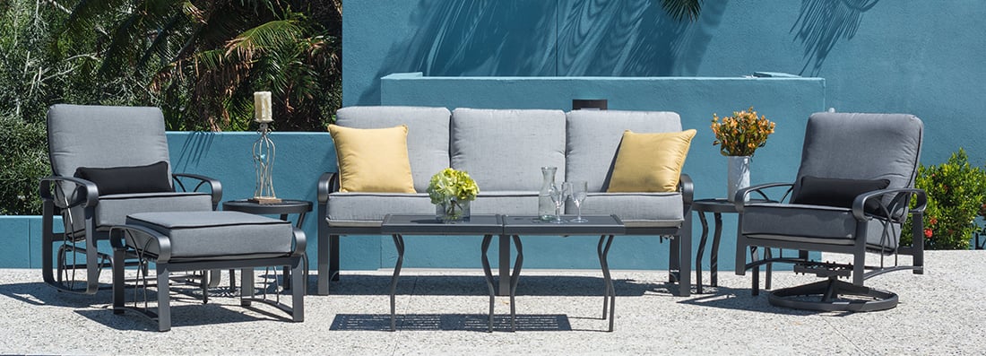 Outdoor By Design Comfortable Patio Furniture Gonzales La Outdoor By Design Metro Cushion Seating