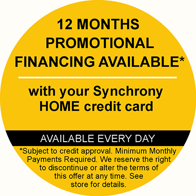 12 Month Promotional Financing with Synchrony Home