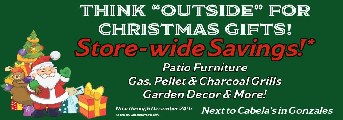 Christmas Sale Patio Furniture, Grills, Garden Decor and More