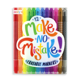 Ooly DBA International Arrivals Make No Mistake Erasable Markers - Set of 12