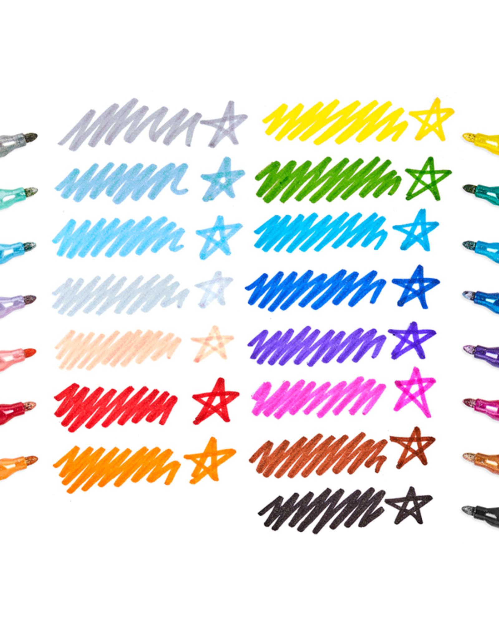 Ooly DBA International Arrivals Rainbow Sparkle Glitter Markers - Set of 15