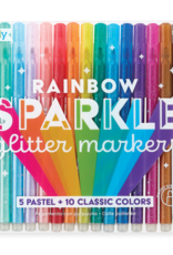 Ooly DBA International Arrivals Rainbow Sparkle Glitter Markers - Set of 15
