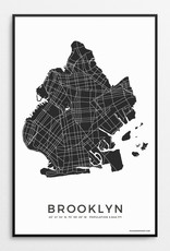 Pieces on Paper Brooklyn Print Black and White