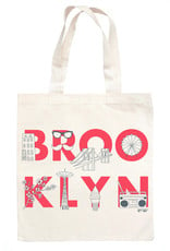 Maptote Tote: BROOKLYN font Natural