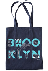 Maptote Tote: BROOKLYN font Denim