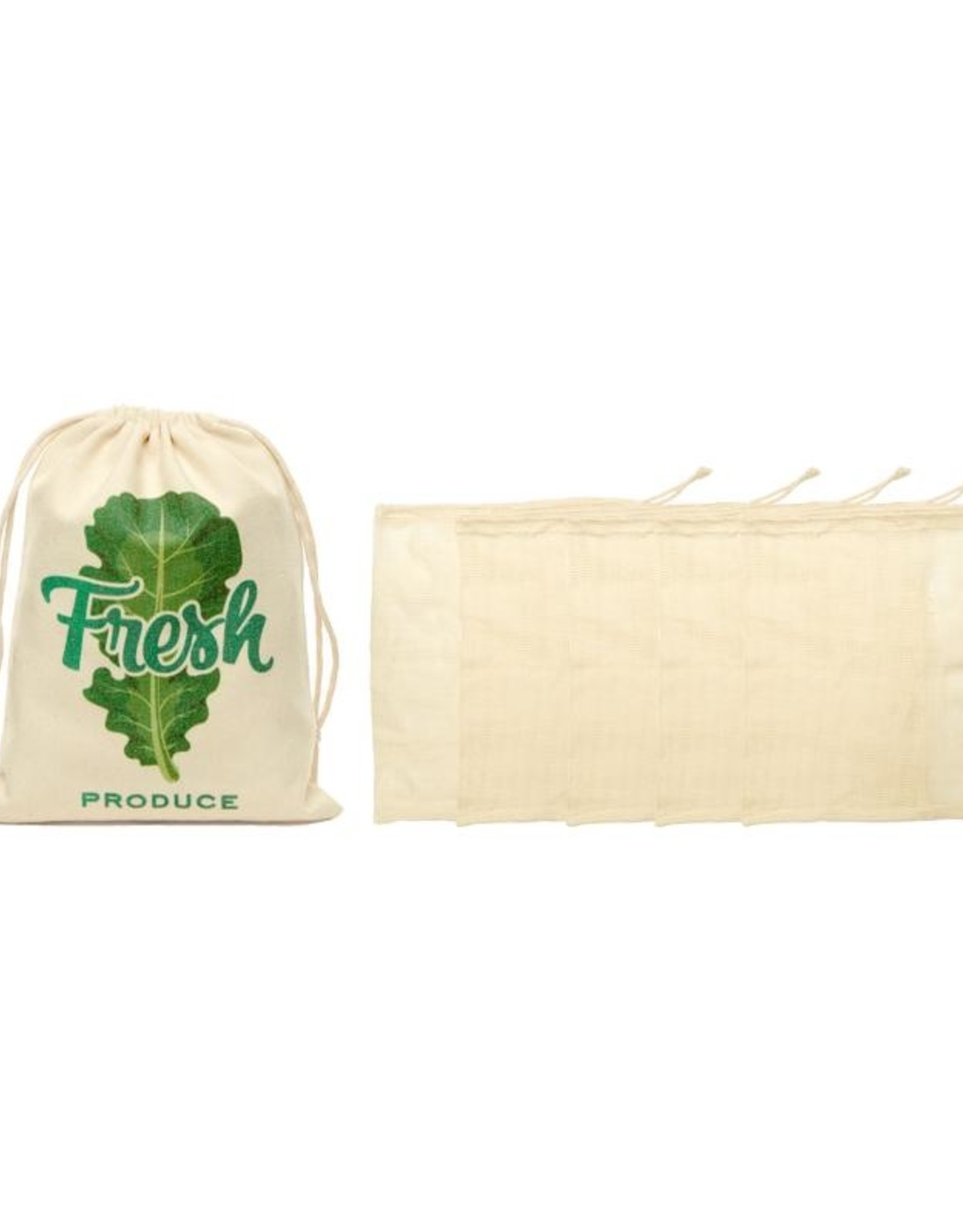 Kikkerland Cotton Mesh Produce Bags (set 5)