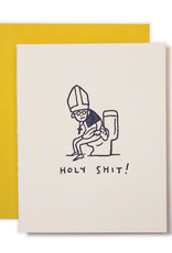 Ladyfingers Letterpress Card - Blank: Holy Shit