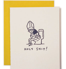 Ladyfingers Letterpress Card - Blank: Holy Shit